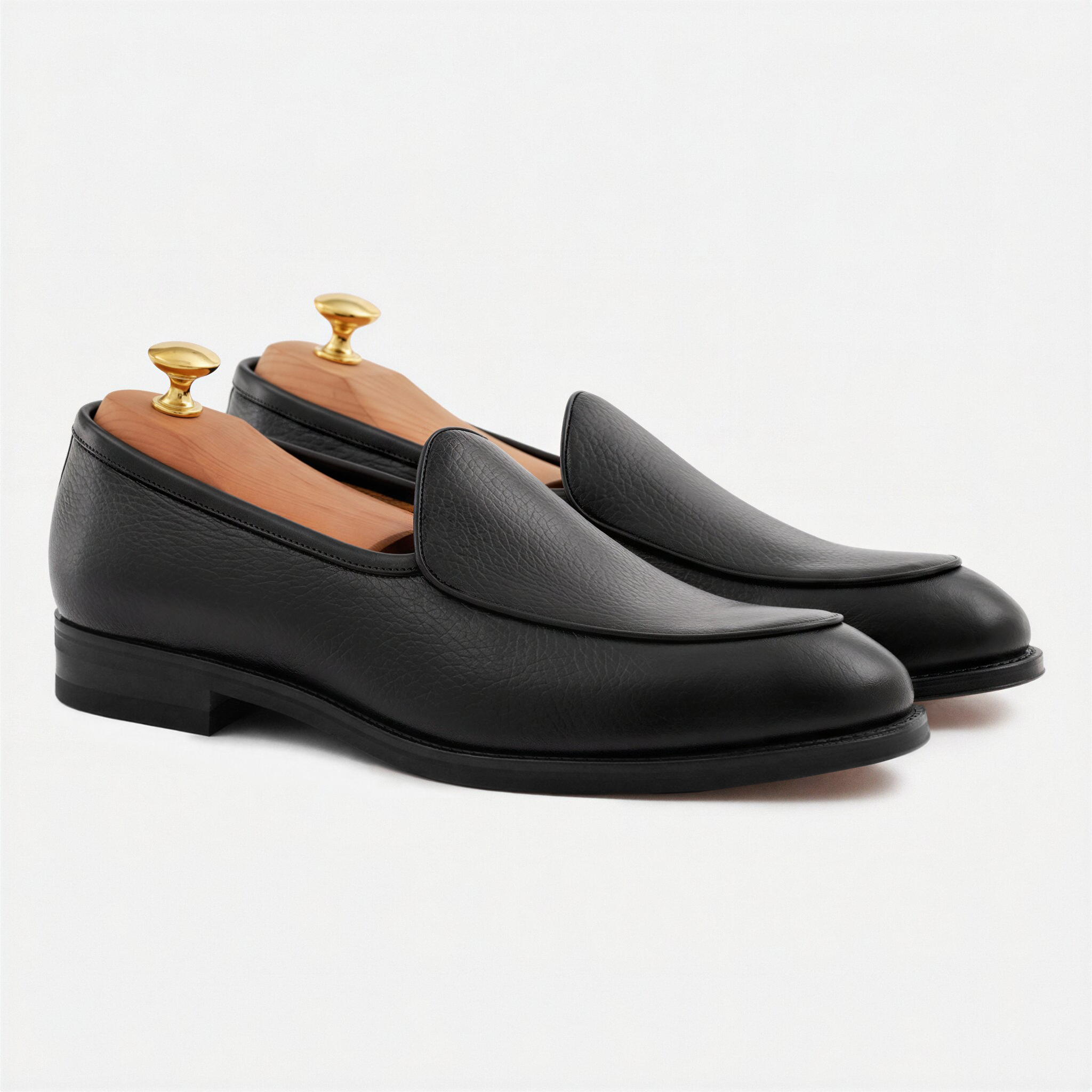 Vincent Belgian Loafers - Pebbled Leather - Men's - Image 13
